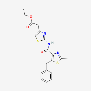 Ethyl (2-{[(5-benzyl-2-methyl-1,3-thiazol-4-yl)carbonyl]amino}-1,3-thiazol-4-yl)acetate