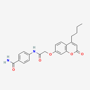 4-({[(4-butyl-2-oxo-2H-chromen-7-yl)oxy]acetyl}amino)benzamide