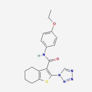 molecular formula C18H19N5O2S B11008589 N-(4-ethoxyphenyl)-2-(1H-tetrazol-1-yl)-4,5,6,7-tetrahydro-1-benzothiophene-3-carboxamide 