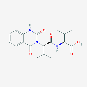 molecular formula C18H23N3O5 B11008603 N-[(2S)-2-(2,4-dioxo-1,4-dihydroquinazolin-3(2H)-yl)-3-methylbutanoyl]-L-valine 