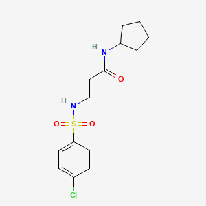 3-{[(4-chlorophenyl)sulfonyl]amino}-N-cyclopentylpropanamide