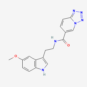 molecular formula C17H16N6O2 B11008605 N-[2-(5-methoxy-1H-indol-3-yl)ethyl]tetrazolo[1,5-a]pyridine-6-carboxamide 