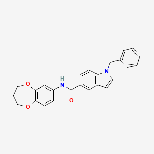 molecular formula C25H22N2O3 B11008614 1-benzyl-N-(3,4-dihydro-2H-1,5-benzodioxepin-7-yl)-1H-indole-5-carboxamide 