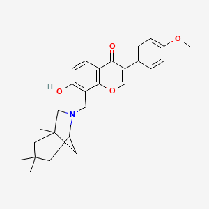 molecular formula C27H31NO4 B11008622 7-hydroxy-3-(4-methoxyphenyl)-8-[(1,3,3-trimethyl-6-azabicyclo[3.2.1]oct-6-yl)methyl]-4H-chromen-4-one 