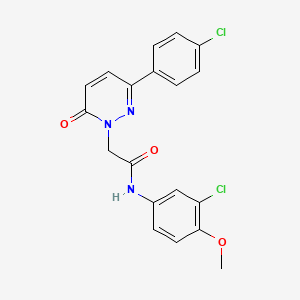 molecular formula C19H15Cl2N3O3 B11008637 N-(3-chloro-4-methoxyphenyl)-2-(3-(4-chlorophenyl)-6-oxopyridazin-1(6H)-yl)acetamide 