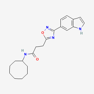 N-cyclooctyl-3-[3-(1H-indol-6-yl)-1,2,4-oxadiazol-5-yl]propanamide