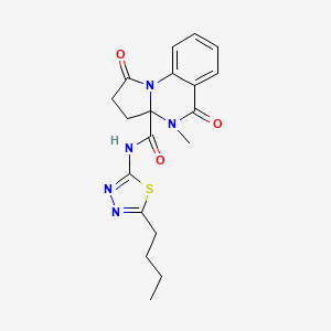 N-[(2Z)-5-butyl-1,3,4-thiadiazol-2(3H)-ylidene]-4-methyl-1,5-dioxo-2,3,4,5-tetrahydropyrrolo[1,2-a]quinazoline-3a(1H)-carboxamide