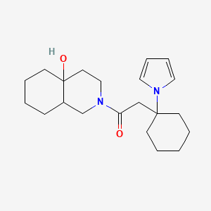 molecular formula C21H32N2O2 B11008681 1-(4a-hydroxyoctahydroisoquinolin-2(1H)-yl)-2-[1-(1H-pyrrol-1-yl)cyclohexyl]ethanone 