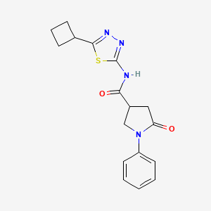 N-(5-cyclobutyl-1,3,4-thiadiazol-2-yl)-5-oxo-1-phenylpyrrolidine-3-carboxamide