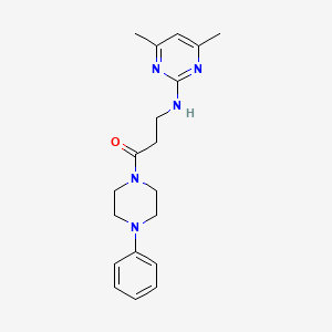 3-[(4,6-Dimethyl-2-pyrimidinyl)amino]-1-(4-phenylpiperazino)-1-propanone