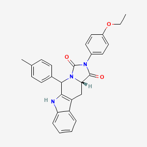 (11AS)-2-(4-Ethoxyphenyl)-5-(4-methylphenyl)-5,6,11,11A-tetrahydro-1H-imidazo[1,5-B]beta-carboline-1,3(2H)-dione