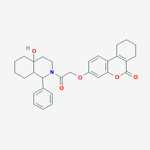 3-[2-(4a-hydroxy-1-phenyloctahydroisoquinolin-2(1H)-yl)-2-oxoethoxy]-7,8,9,10-tetrahydro-6H-benzo[c]chromen-6-one