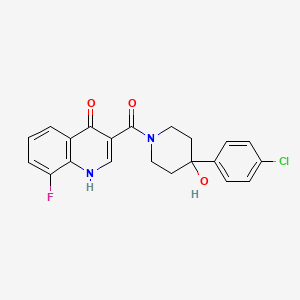 [4-(4-Chlorophenyl)-4-hydroxypiperidin-1-yl](8-fluoro-4-hydroxyquinolin-3-yl)methanone