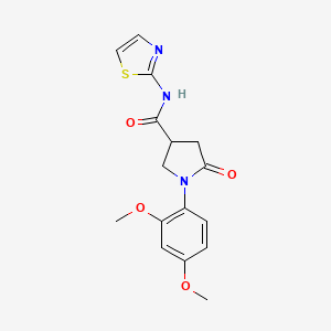 molecular formula C16H17N3O4S B11008785 1-(2,4-dimethoxyphenyl)-5-oxo-N-(1,3-thiazol-2-yl)pyrrolidine-3-carboxamide 