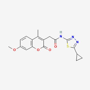 N-(5-cyclopropyl-1,3,4-thiadiazol-2-yl)-2-(7-methoxy-4-methyl-2-oxo-2H-chromen-3-yl)acetamide