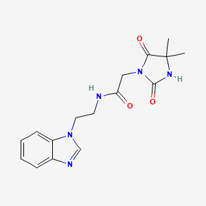 N-[2-(1H-benzimidazol-1-yl)ethyl]-2-(4,4-dimethyl-2,5-dioxoimidazolidin-1-yl)acetamide