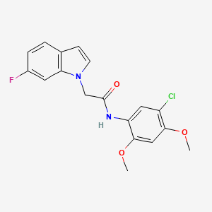 N-(5-chloro-2,4-dimethoxyphenyl)-2-(6-fluoro-1H-indol-1-yl)acetamide