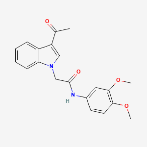 2-(3-acetyl-1H-indol-1-yl)-N-(3,4-dimethoxyphenyl)acetamide