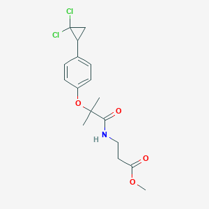 molecular formula C17H21Cl2NO4 B11008821 methyl N-{2-[4-(2,2-dichlorocyclopropyl)phenoxy]-2-methylpropanoyl}-beta-alaninate 