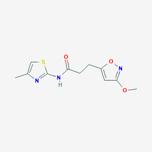 3-(3-methoxy-1,2-oxazol-5-yl)-N-(4-methyl-1,3-thiazol-2-yl)propanamide