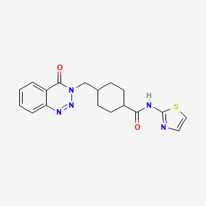 trans-4-[(4-oxo-1,2,3-benzotriazin-3(4H)-yl)methyl]-N-(1,3-thiazol-2-yl)cyclohexanecarboxamide