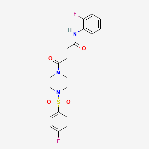 N-(2-fluorophenyl)-4-{4-[(4-fluorophenyl)sulfonyl]piperazin-1-yl}-4-oxobutanamide