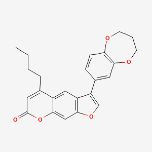 5-butyl-3-(3,4-dihydro-2H-1,5-benzodioxepin-7-yl)-7H-furo[3,2-g]chromen-7-one