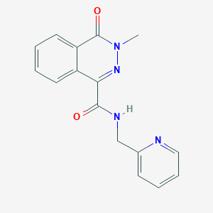 molecular formula C16H14N4O2 B11008893 3-methyl-4-oxo-N-(pyridin-2-ylmethyl)-3,4-dihydrophthalazine-1-carboxamide 