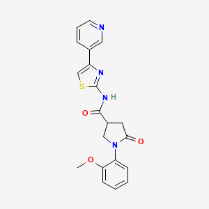 1-(2-methoxyphenyl)-5-oxo-N-(4-(pyridin-3-yl)thiazol-2-yl)pyrrolidine-3-carboxamide