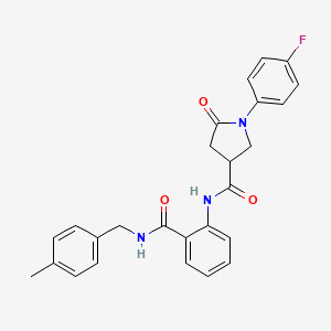 1-(4-fluorophenyl)-N-{2-[(4-methylbenzyl)carbamoyl]phenyl}-5-oxopyrrolidine-3-carboxamide