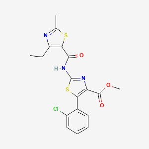 Methyl 5-(2-chlorophenyl)-2-{[(4-ethyl-2-methyl-1,3-thiazol-5-yl)carbonyl]amino}-1,3-thiazole-4-carboxylate