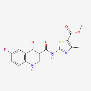 Methyl 2-{[(6-fluoro-4-hydroxyquinolin-3-yl)carbonyl]amino}-4-methyl-1,3-thiazole-5-carboxylate