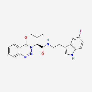 molecular formula C22H22FN5O2 B11008940 (2S)-N-[2-(5-fluoro-1H-indol-3-yl)ethyl]-3-methyl-2-(4-oxo-1,2,3-benzotriazin-3(4H)-yl)butanamide 