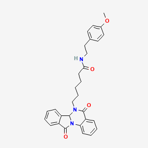 6-(5,11-dioxo-6a,11-dihydroisoindolo[2,1-a]quinazolin-6(5H)-yl)-N-[2-(4-methoxyphenyl)ethyl]hexanamide