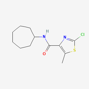 molecular formula C12H17ClN2OS B11008955 2-chloro-N-cycloheptyl-5-methyl-1,3-thiazole-4-carboxamide 