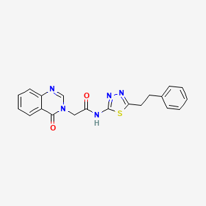 2-(4-oxoquinazolin-3(4H)-yl)-N-[(2E)-5-(2-phenylethyl)-1,3,4-thiadiazol-2(3H)-ylidene]acetamide