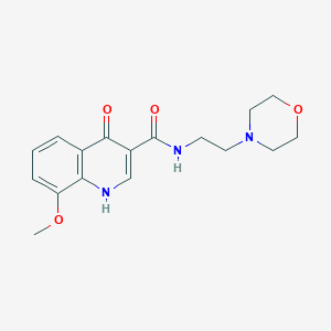 molecular formula C17H21N3O4 B11008966 4-hydroxy-8-methoxy-N-[2-(morpholin-4-yl)ethyl]quinoline-3-carboxamide 