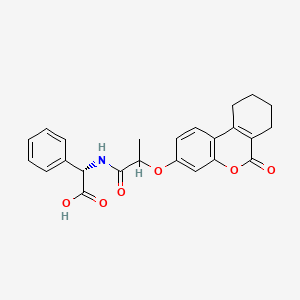 molecular formula C24H23NO6 B11008970 (2S)-({2-[(6-oxo-7,8,9,10-tetrahydro-6H-benzo[c]chromen-3-yl)oxy]propanoyl}amino)(phenyl)ethanoic acid 