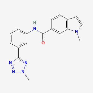 1-methyl-N-[3-(2-methyl-2H-tetrazol-5-yl)phenyl]-1H-indole-6-carboxamide