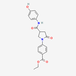 Ethyl 4-{4-[(4-hydroxyphenyl)carbamoyl]-2-oxopyrrolidin-1-yl}benzoate