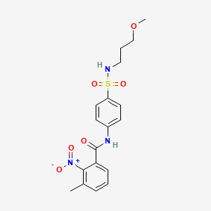 N-{4-[(3-methoxypropyl)sulfamoyl]phenyl}-3-methyl-2-nitrobenzamide