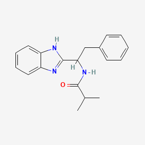 molecular formula C19H21N3O B11009019 N-[1-(1H-1,3-Benzimidazol-2-YL)-2-phenylethyl]-2-methylpropanamide 