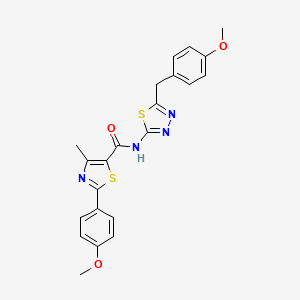 N-[(2E)-5-(4-methoxybenzyl)-1,3,4-thiadiazol-2(3H)-ylidene]-2-(4-methoxyphenyl)-4-methyl-1,3-thiazole-5-carboxamide