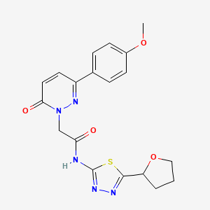 2-[3-(4-methoxyphenyl)-6-oxopyridazin-1(6H)-yl]-N-[(2E)-5-(tetrahydrofuran-2-yl)-1,3,4-thiadiazol-2(3H)-ylidene]acetamide