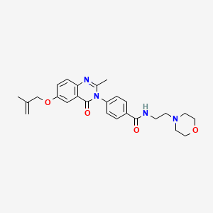 4-{2-methyl-6-[(2-methylprop-2-en-1-yl)oxy]-4-oxoquinazolin-3(4H)-yl}-N-[2-(morpholin-4-yl)ethyl]benzamide