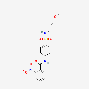 N-{4-[(3-ethoxypropyl)sulfamoyl]phenyl}-2-nitrobenzamide