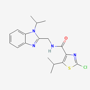 2-chloro-5-(propan-2-yl)-N-{[1-(propan-2-yl)-1H-benzimidazol-2-yl]methyl}-1,3-thiazole-4-carboxamide