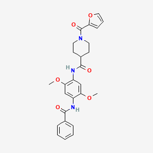 N-{2,5-dimethoxy-4-[(phenylcarbonyl)amino]phenyl}-1-(furan-2-ylcarbonyl)piperidine-4-carboxamide