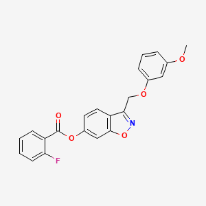 3-[(3-Methoxyphenoxy)methyl]-1,2-benzisoxazol-6-yl 2-fluorobenzoate