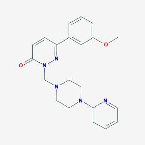 molecular formula C21H23N5O2 B11009089 6-(3-methoxyphenyl)-2-{[4-(pyridin-2-yl)piperazin-1-yl]methyl}pyridazin-3(2H)-one 